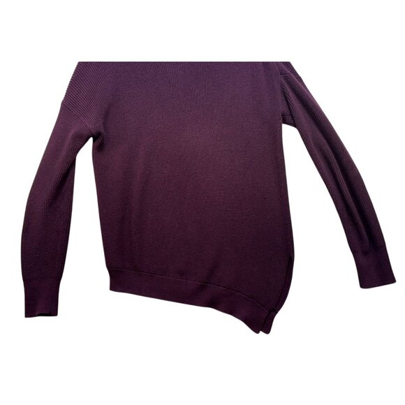 Athleta Womens Asymmetrical Hem Sweater Purple XS Pima Cotton Tencel Silk Blend - Picture 8 of 10